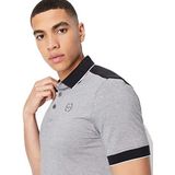 Armani Exchange Poloshirt voor heren met strepen, Zwart, XL