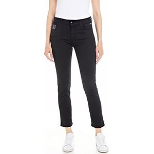 Replay Dames Jeans Faaby Slim-Fit met Power Stretch, Zwart (Black 098), W27 x L30, 098 Black, 27W / 30L