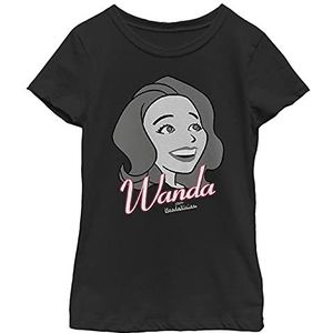 Marvel Wanda Smiles T-shirt voor meisjes, zwart, SCHWARZ, XL