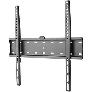 Deltaco TV-wandbeugel, vaste universele tv-beugel voor tv's tot 55 inch plat & gebogen televisie tot max. 40 kg VESA-norm 200x200 tot 400x400, zilver