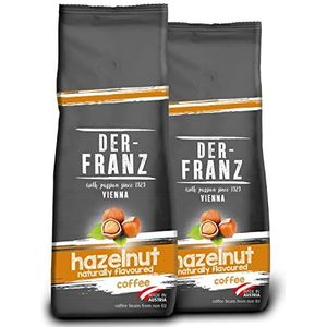 Der-Franz Koffie, gearomatiseerd met Hazelnoot, gemalen, 2 x 500 g