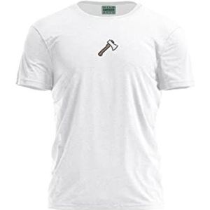 Bona Basics, Digitale print, basic T-shirt voor heren, 100% katoen, wit, casual, bovenstuk voor heren, maat: M, Wit, M