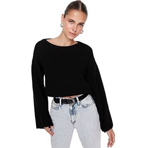 Trendyol Acryl Trui - Zwart - Oversize M Zwart, Zwart, M