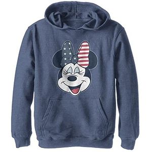Disney American Bow T-shirt voor jongens, Marineblauw Heather, XL