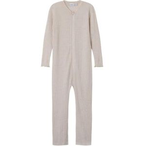 NAME IT Meisjes Nmfwossa Wool/Silk Rib Nightsuit slaapoverall, roze, 98 cm