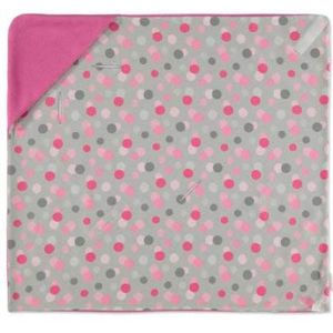 Hobea babyzit-deken (klein, blauw) S roze met stippen