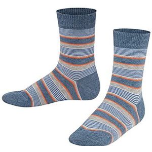 FALKE Sokken Mixed Stripe katoen maat 19-42 kinderen grijs blauw vele andere kleuren versterkte kindersokken met patroon ademend dun met strepen en strepen 1 paar