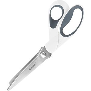 Westcott 15983-001 Gekartelde schaar, ergonomisch handvat, 24,2 cm, wit/grijs