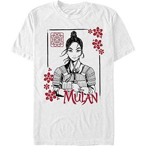 Disney Mulan: Live Action - Ink Line Mulan Unisex Crew neck T-Shirt White 2XL