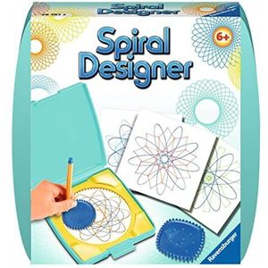 Ravensburger Spiral Designer Mini, leer tekenen voor kinderen vanaf 6 jaar, creatieve tekenset met mandalasjabloon voor kleurrijke spiraalafbeeldingen en mandala's