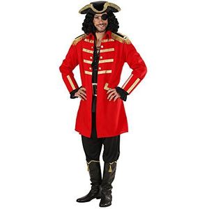 Widmann - Kostuum piratenkapitein, mantel en hoed, zeerover, kaper, carnaval, themafeest