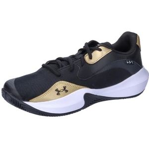 Under Armour Unisex Ua Lockdown 7 Low Sneaker, Zwart Metallic Goud Zwart, 44 EU