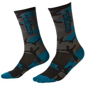 O'Neal MTB Performance sokken, uniseks, volwassenen, grijs/blauw/zwart, 39-42