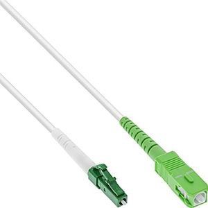 InLine® LWL Simplex kabel, FTTH, LC/APC 8° naar SC/APC 8°, 9/125µm, OS2, 15m
