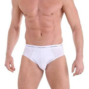 Navigare Herenslips, verpakking van 6 stuks, jersey katoen, elastisch, nieuwe collectie 2025, wit/zwart/gesorteerd, Wit, S