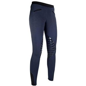 HKM paardrijden leggings -Starlight- siliconen knie patch zwart/zwart, 170/176