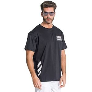 Gianni Kavanagh Black Candy Oversized Plaque T-shirt voor heren, Zwart, XS