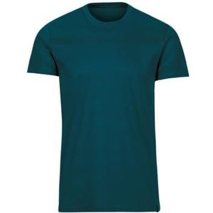 Slim fit T-shirt van deluxe katoen, saffier, M