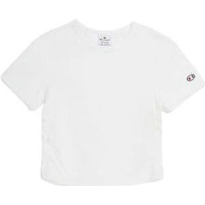 Champion Legacy Minimalist Resort W - Crop Slim S/S Crewneck T-shirt, wit, M dames SS24, Wit, M