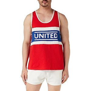 United Colors of Benetton Tanktop 3HCKUH001, rood 8H7, L heren, rood 8h7, L