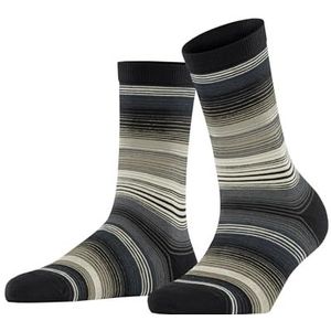 Burlington Dames Sokken Stripe W SO Katoen Gedessineerd 1 Paar, Zwart (Black 3000), 36-41