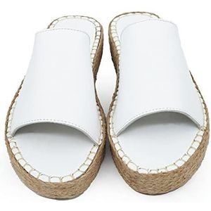 Bonateks Dames DERBTRLK100307 Wedge Sandal, wit, 37 EU, wit, 37 EU