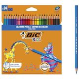 BIC Kids Evolution Kleurpotlodenset, metalen emmer Pack of 24 multi