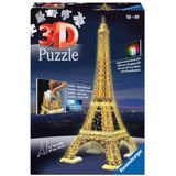 Ravensburger 125791 Puzzel Eiffeltoren Night 3D, 216 Stukjes, vanaf 10 jaar, Meerkleurig