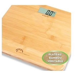LITTLE BALANCE 8466 My Bamboo, elektronische personenweegschaal, 150 kg/100 g, echt bamboe