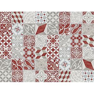 Vinyl tapijt antiek rood 100 x 133 cm