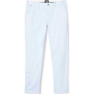Scotch & Soda Heren Essentials Mott-Cotton Stretch Twill Chino, Shirt Blauw, 38W / 34L