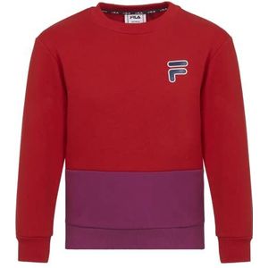 FILA Unisex Kinder BINDERUP Crew Neck Sweatshirt, Wild Aster-True Red, 110/116