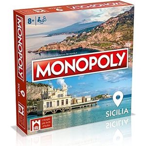Winning Moves - De mooiste dorpen van Italië ed. Sicilië, Monopoly, bordspel, 8+ jaar