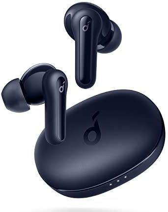 Soundcore by Anker P2 Mini, volledig draadloze oordopjes, 10mm-drivers met veel bas, aangepaste EQ, Bluetooth 5.2, 34u speeltijd, USB-C voor snelladen, klein formaat voor pendelen, werk(Blauw)