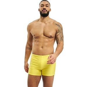 Urban Classics Heren zwembroek Basic Swim Trunk, aansluitende mannen badmode verkrijgbaar in vele kleuren, maten XS - XXL, Heldergeel, XS