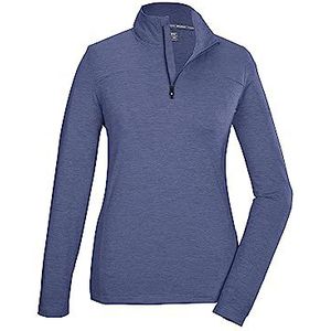 killtec dames Functioneel overhemd/shirt met lange mouwen, opstaande kraag en ritssluiting KSW 97 WMN LS SHRT, mid blue, 36, 40876-000