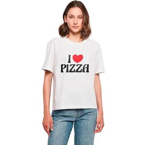 Miss Tee Shirt 'Pizza Love'  rood / zwart / wit