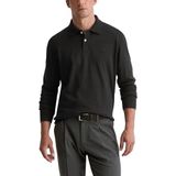 Marc O'Polo - Shirt - Zwart - Lange Mouw - Polokraag