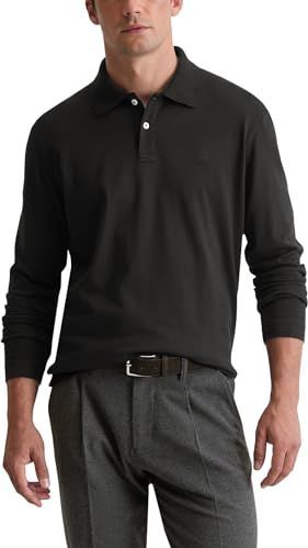 Marc O'Polo - Shirt - Zwart - Lange Mouw - Polokraag