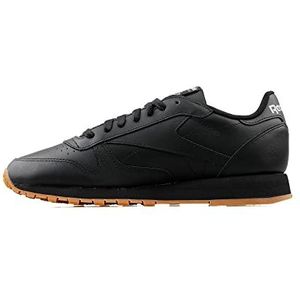 Reebok Unisex klassieke lederen sneaker, Core zwart/puur grijs 5 rubberen gum-03, 16 UK, Core Zwart Puur Grijs 5 Reebok Rubber Gum 03