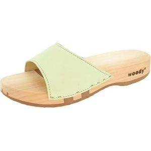 Woody Heidi houten schoen voor dames, groen, 40 EU, groen, 40 EU