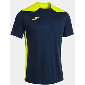 Joma T-shirt met korte mouwen Championship VI marineblauw fluorgeel, Xxxl-3Xl, 101822.321.2XL-3XL