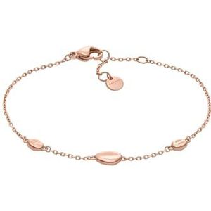 Skagen Dames Anja Pebbles Rose Gold roestvrij stalen armband, SKJ1848791, Eén maat, Roestvrij staal, Geen edelsteen