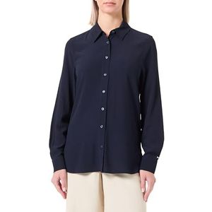 Tommy Hilfiger Dames Fluid Vis Crêpe Regular Shirt Ls Casual Shirts, Blauw, 40, woestijn hemel, 66