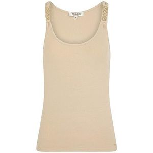 Morgan Tanktop met bandjes met ornamenten, Linnen, XS