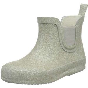 Celavi Uniseks kindershort Wellies met glitter rubberlaarzen, zilver, 21 EU