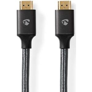 NEDIS Ultra High Speed ​​HDMI ™ kabel - HDMI™ stekker - HDMI™ stekker - 8K @60Hz - 48 Gbps - 3.00 m - rond - 6.7 mm - Gun Metal Grey