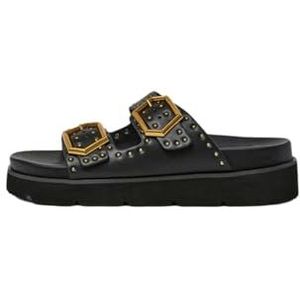 Pepe Jeans Dames Pola Studs Sandaal, Zwart (Zwart), 4 UK, Zwart, 4 UK