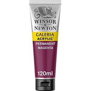 Winsor & Newton 2131488 Galeria acrylverf, hoge pigmentatie, lichtecht en verouderingsbestendig, romige vloeiende consistentie - 120ml Tube, Permanent Magenta