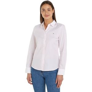 Tommy Hilfiger Dames Fill Regular Shirt Casual, Whimsy Roze, 68